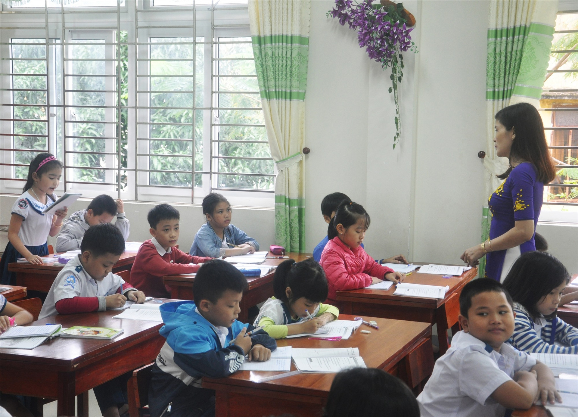 Một giờ học của học sinh Trường Tiểu học Võ Thị Sáu (Tam Kỳ). Ảnh: X.P