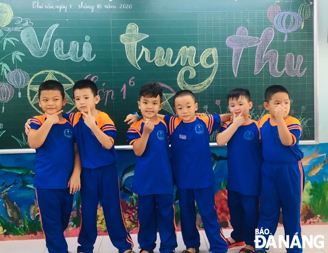 Mục tiêu của giáo dục phổ thông là giúp các em yêu thích việc đến trường và phát huy được  năng lực cá nhân. (Ảnh chụp tại Trường tiểu học Ngô Gia Tự, quận Sơn Trà) Ảnh: Q.T