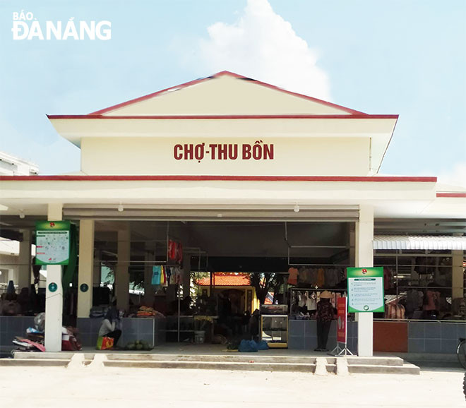 Chợ Thu Bồn vừa được xây mới. Ảnh: THÁI MỸ