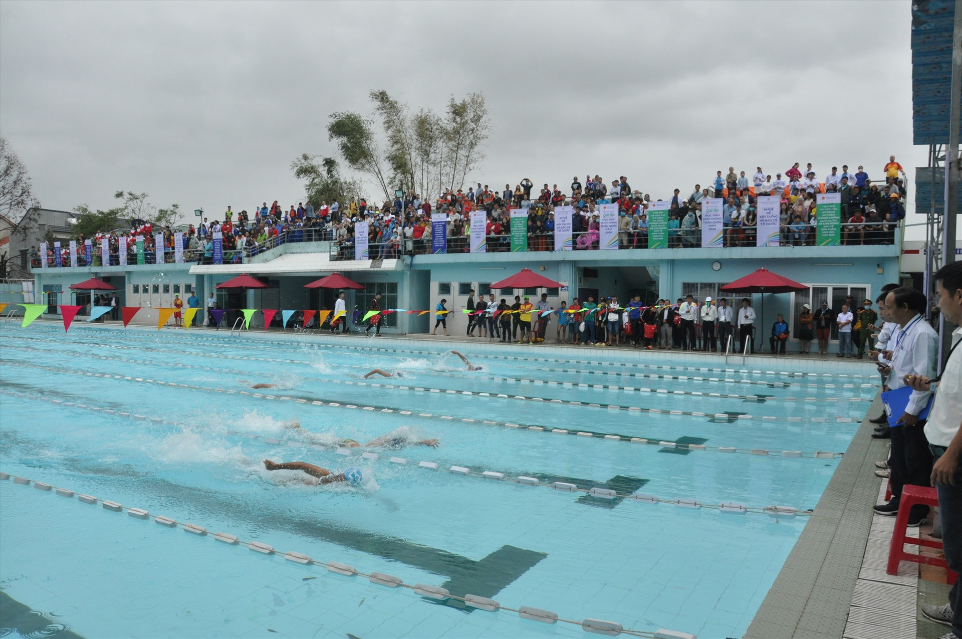 Giải bơi học sinh toàn quốc năm 2020 tổ chức tại Quảng Nam. Ảnh: T.V