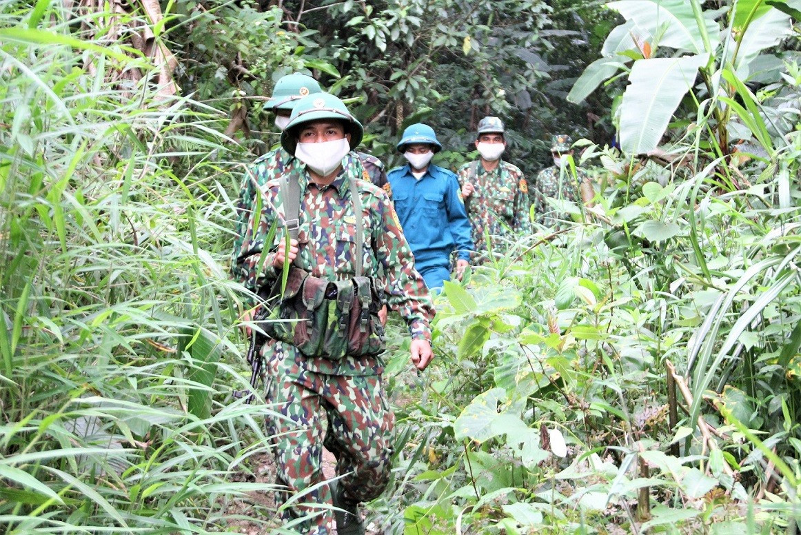 Bộ đội Biên phòng Quảng Nam duy trì hoạt động tuần tra biên giới. Ảnh: M.C