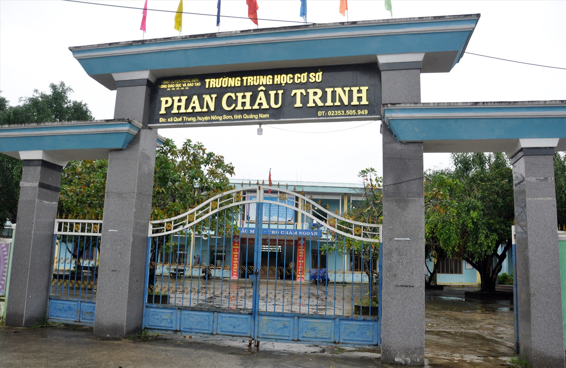 Trường THCS Phan Châu Trinh - nơi cô Ngô Thị Liên Hòa giảng dạy. Ảnh: X.P