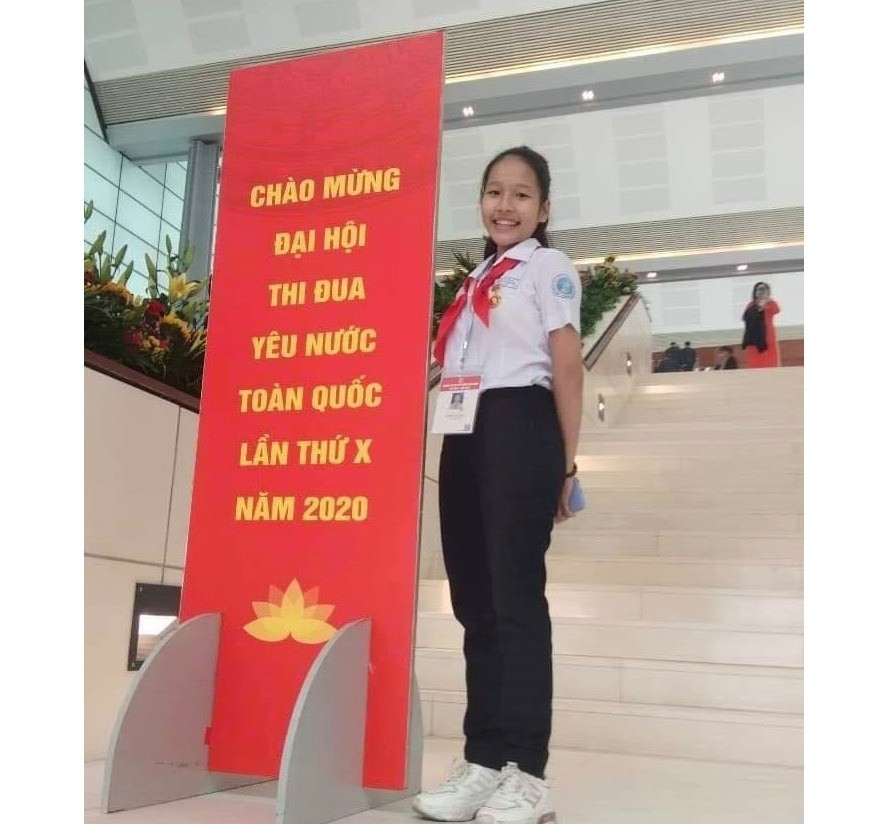 Trần Thị Quế trong lần tham dự Đại hội Thi đua yêu nước toàn quốc lần thứ X tại Hà Nội. Ảnh: KL