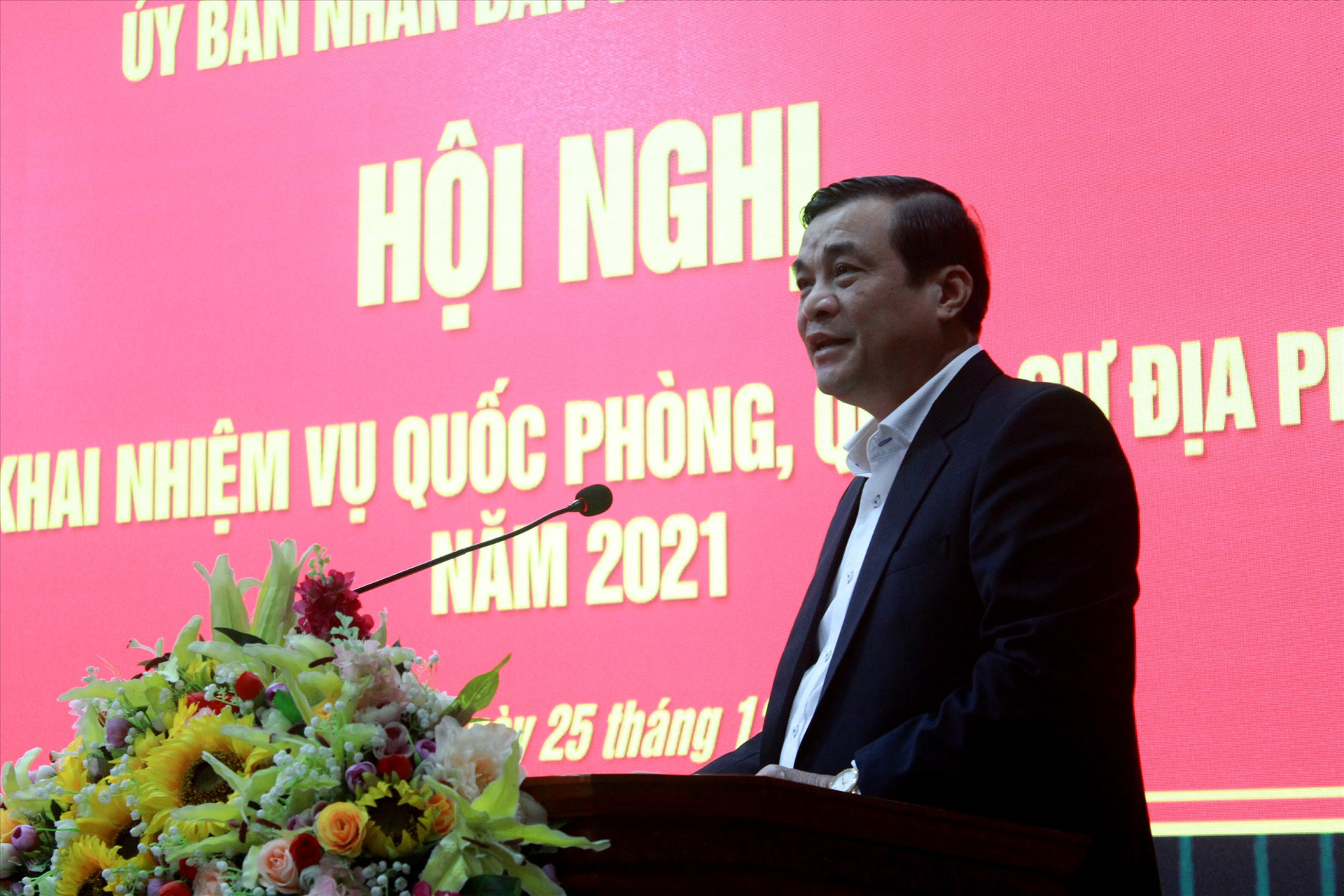 Bí thư Tỉnh ủy Phan Việt Cường phát biểu tại hội nghị. Ảnh: T.C