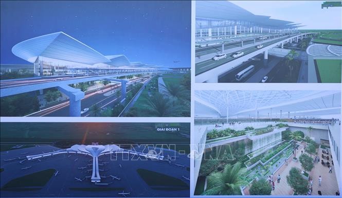 Sơ đồ Dự án đầu tư xây dựng Cảng hàng không quốc tế Long Thành giai đoạn 1. Ảnh: Thống Nhất/TTXVN