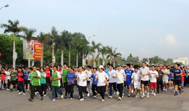 Ngày chạy Olympic vì sức khỏe toàn dân ở tỉnh Quảng Nam.