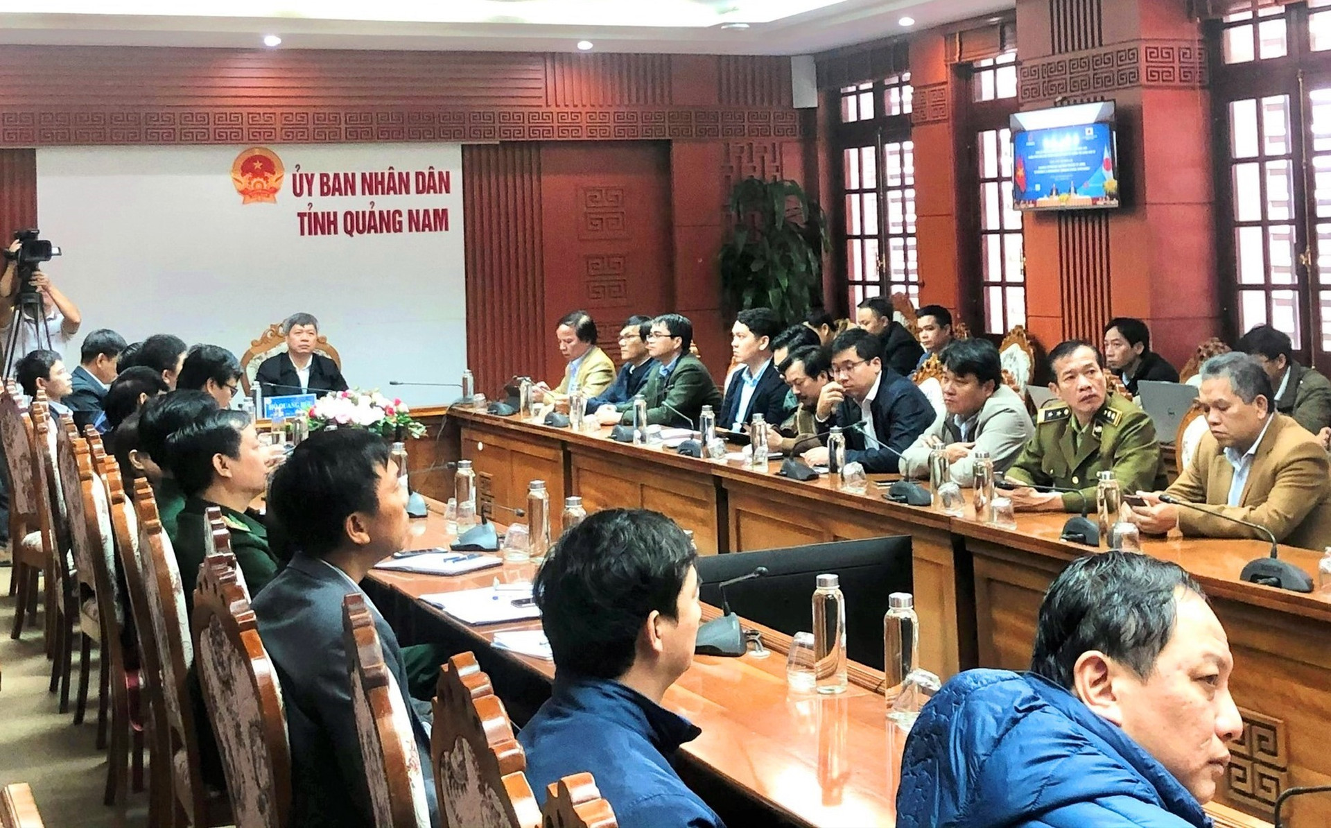 Quang Nam’ leaders and representatives of relevant agencies at the Quang Nam spot.