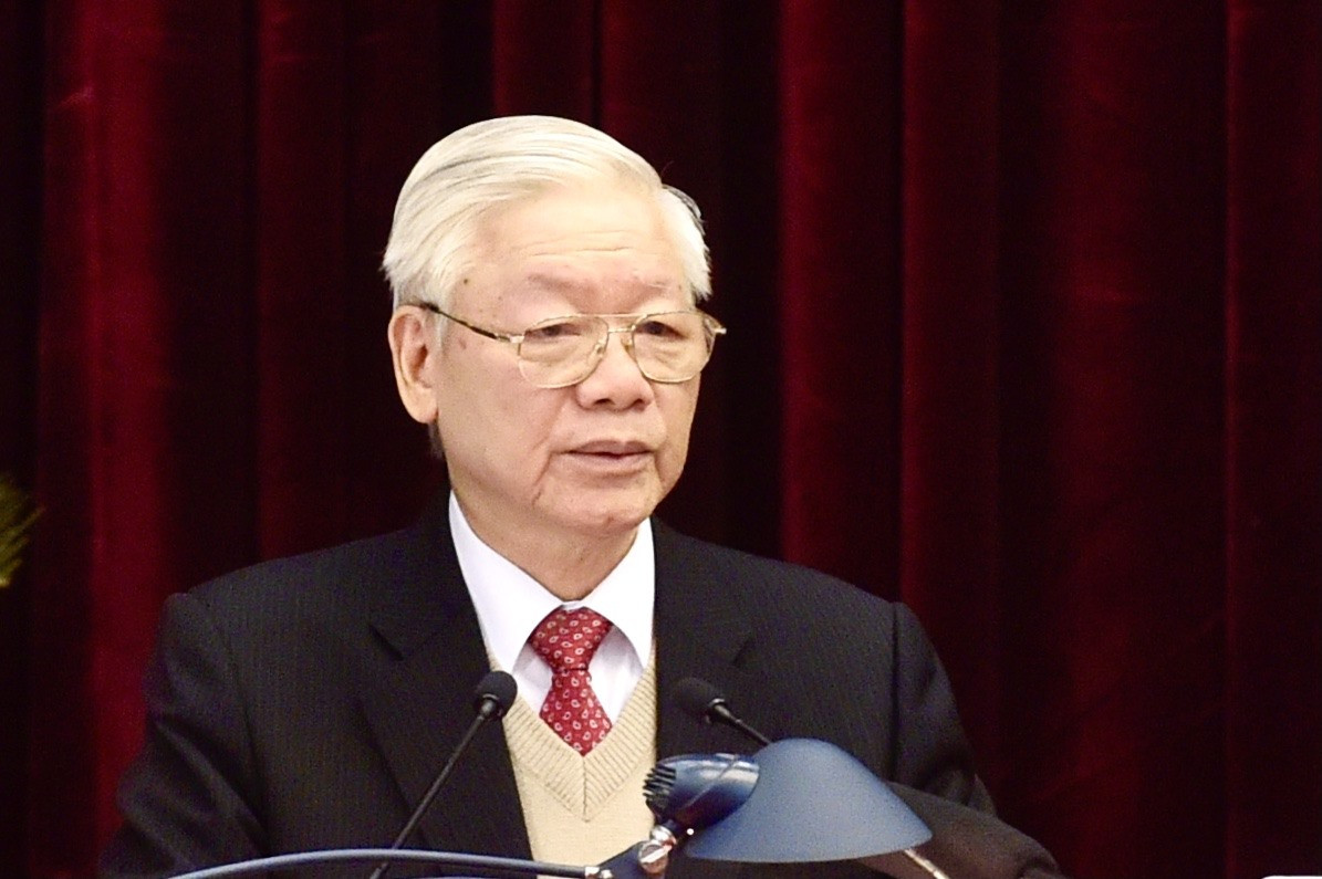Tổng Bí thư, Chủ tịch nước Nguyễn Phú Trọng phát biểu khai mạc Hội nghị. Ảnh: VGP/Nhật Bắc