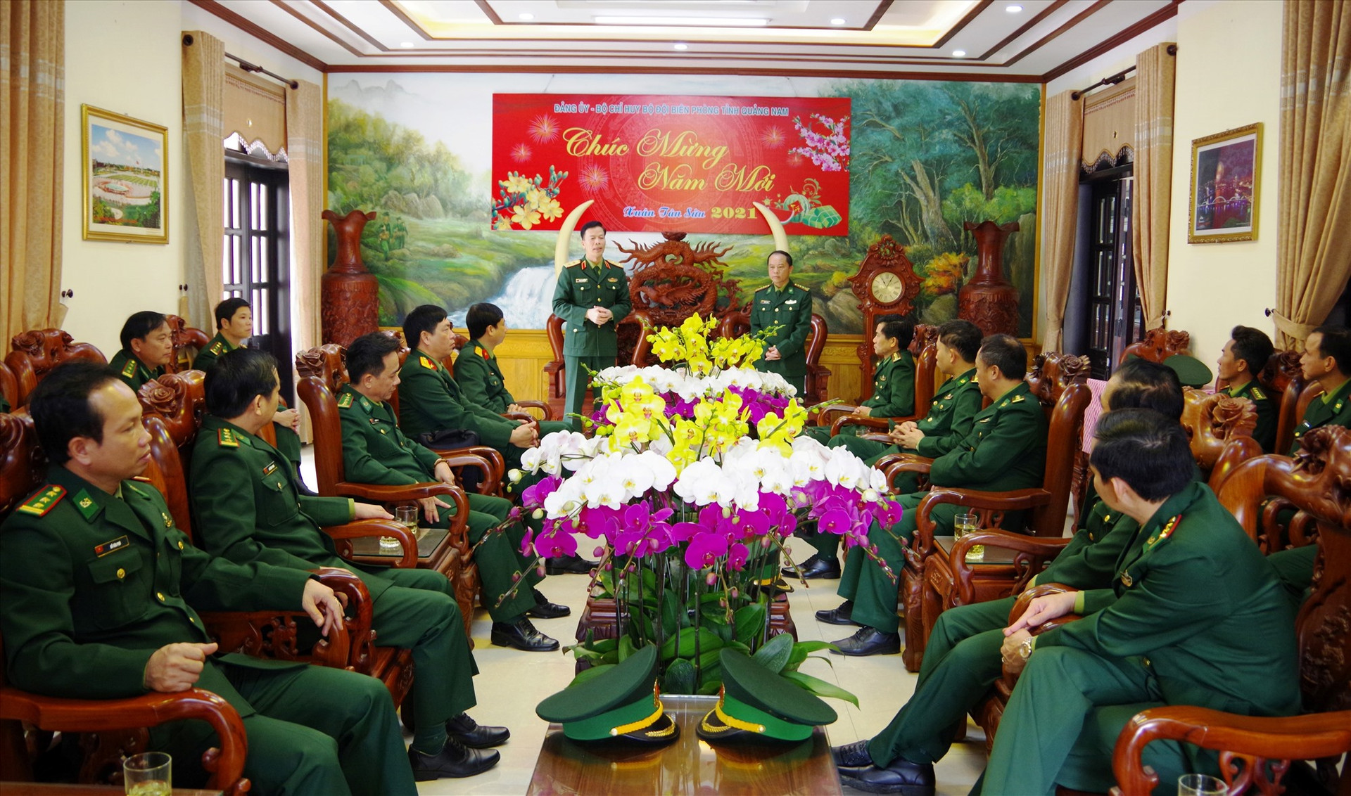 Trung tướng Nguyễn Trọng Bình – Phó Tổng Tham mưu trưởng QĐND Việt Nam phát biểu ghi nhận và đánh giá cao kết quả của BĐBP Quảng Nam.