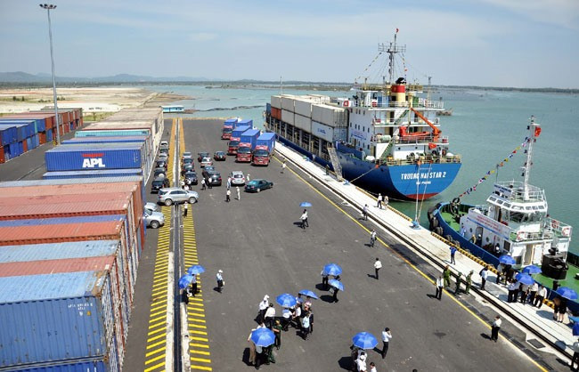 Cảng biển Chu Lai, Quảng Nam. Ảnh: VTV