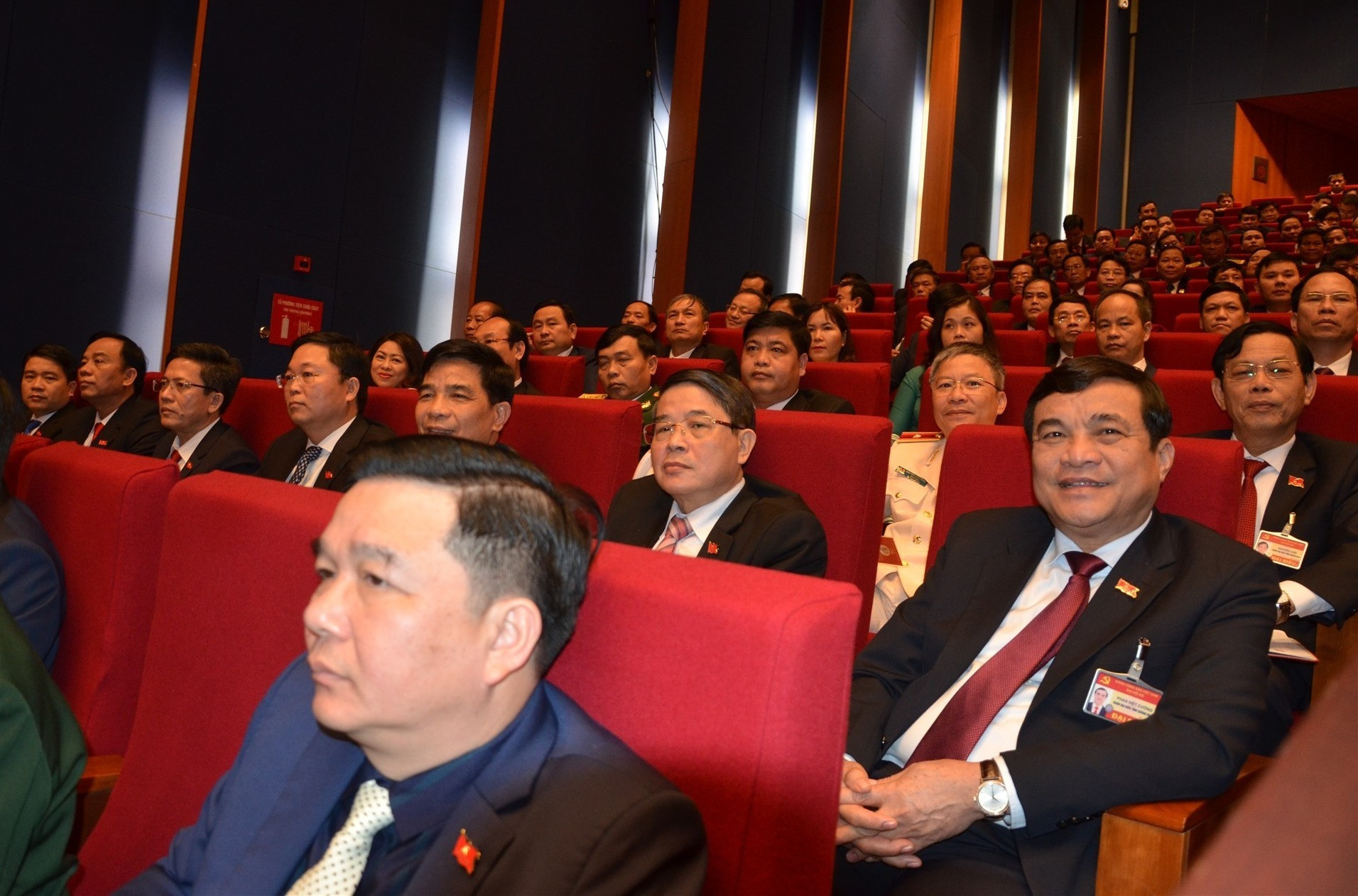 Đoàn đại biểu tỉnh Quảng Nam bên trong hội trường đại hội. Ảnh: H.P