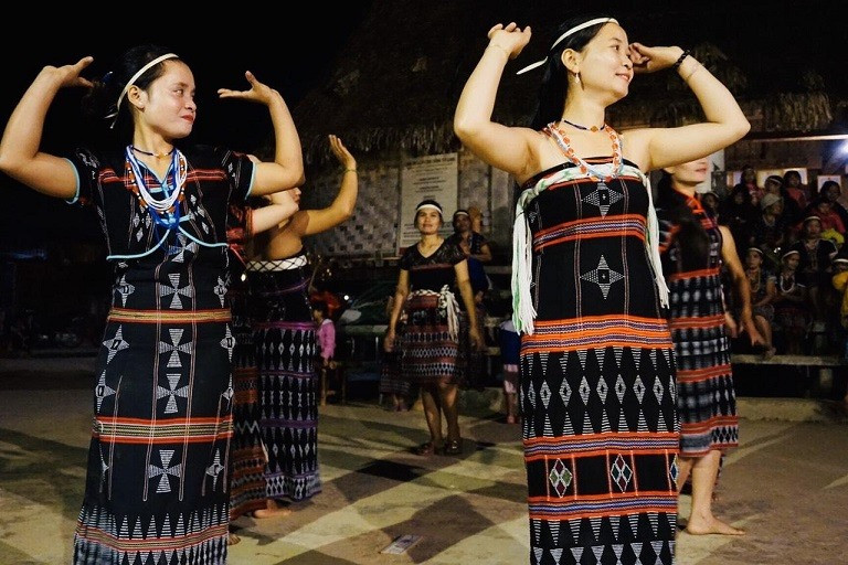 Public dance in Ta Lang community tourism village