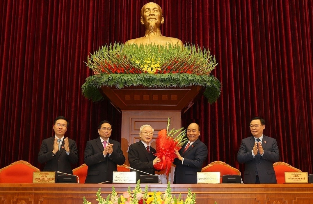 Đồng chí Nguyễn Phú Trọng được bầu làm Tổng Bí thư Ban Chấp hành Trung ương khóa XIII. (Ảnh: TTXVN)