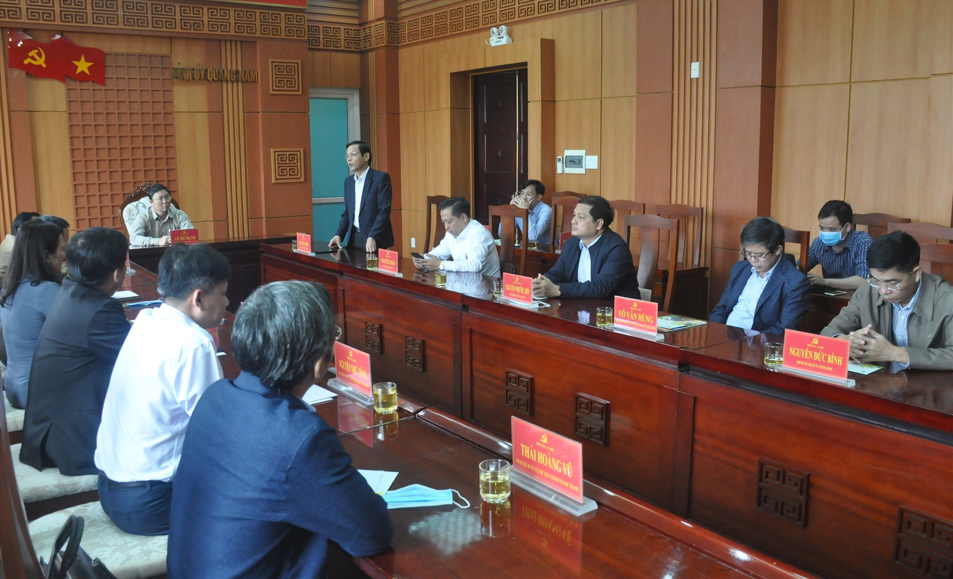Trưởng ban Tổ chức Tỉnh ủy Nguyễn Chín cho biết, trong năm 2021 tỉnh sẽ thực hiện chủ trương bí thư cấp ủy không là người địa phương. Ảnh: N.Đ