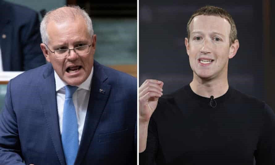 Thủ tướng Australia Morrison (trái) và ông chủ Facebook Mark Zuckerberg. Ảnh: casino.org