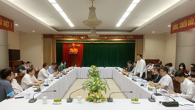 Đoàn công tác thành phố Đà Nẵng tham gia hoạt động xúc tiến đầu tư năm 2021 tại khu vực phía nam. Trong ảnh: Phó Chủ tịch Thường trực UBND thành phố Hồ Kỳ Minh làm việc với UBND tỉnh Đồng Nai. Ảnh: Danang.gov.vn