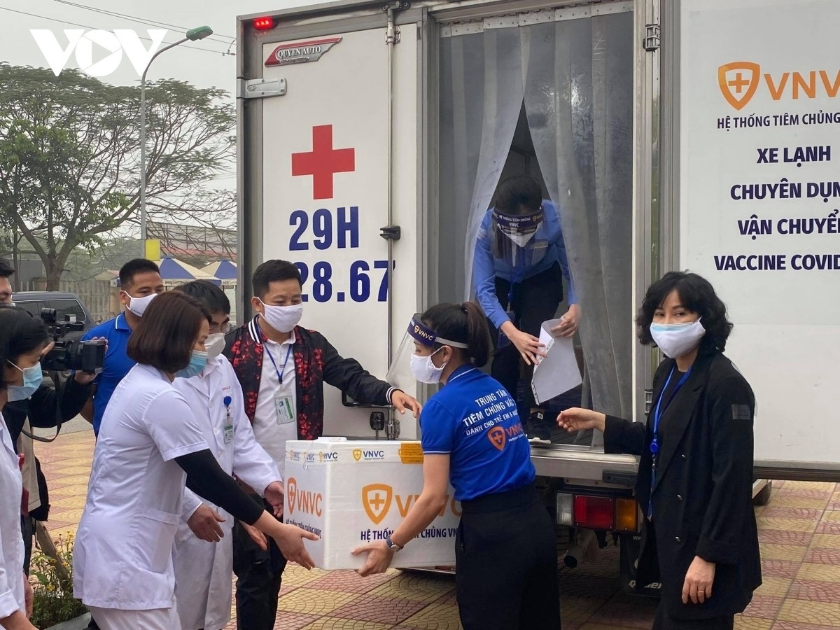 The first doses of the AstraZeneca vaccine has arrived in Vietnam for the national COVID-19 vaccination campaign which was launch on March 8.