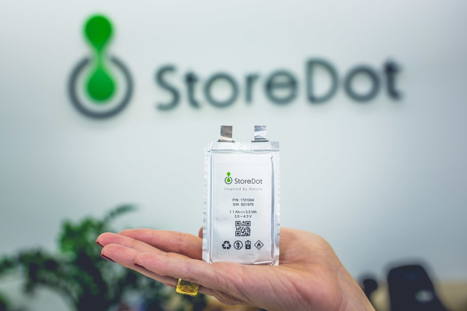 StoreDot phát triển sản phẩm pin sạc nhanh cho xe điện chỉ trong 5 phút. Ảnh: StoreDot