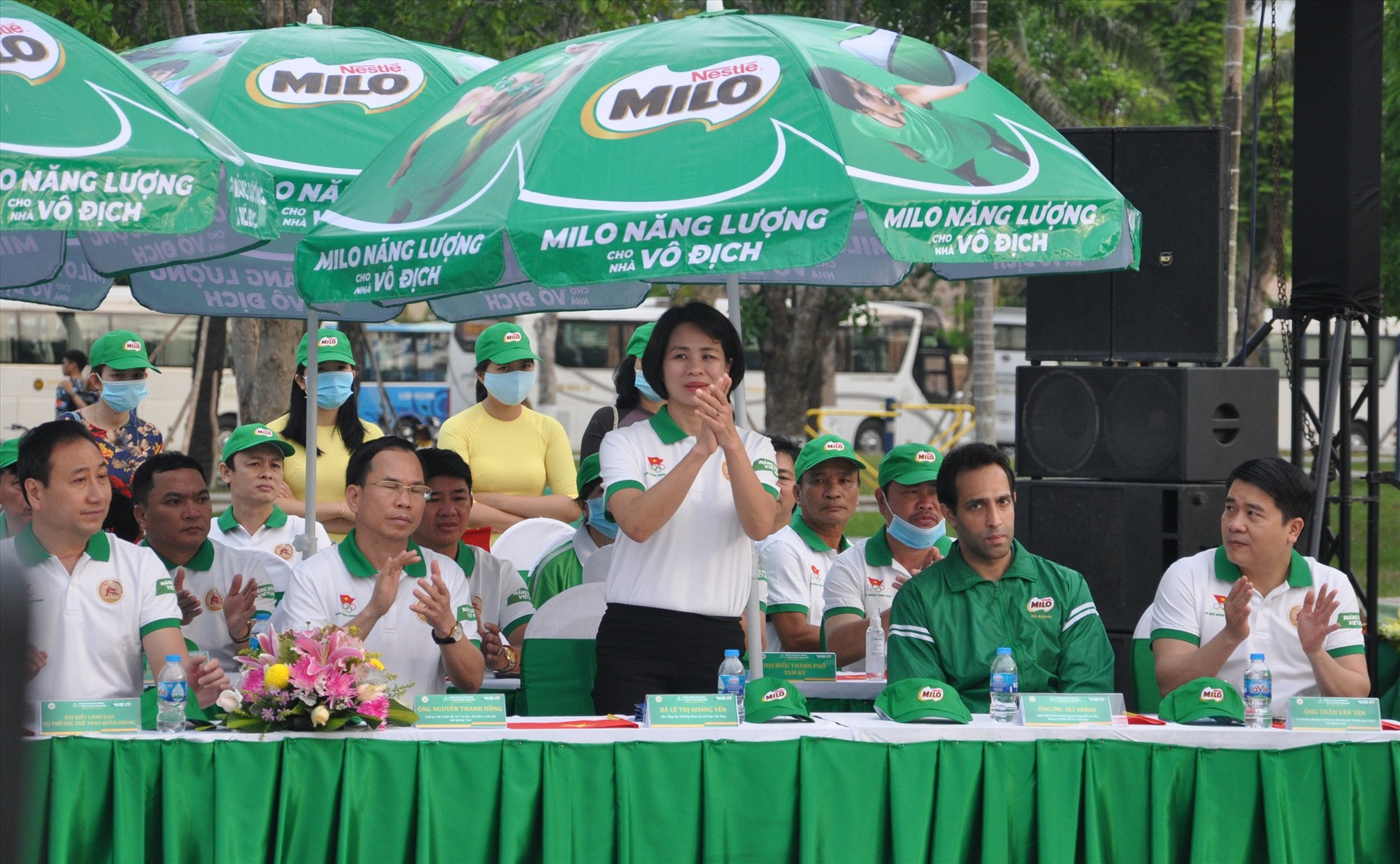 Bà Lê Thị Hoàng Yến - Phó Tổng cục trưởng Tổng cục TD-TT tham dự lễ phát động. Ảnh: T.V