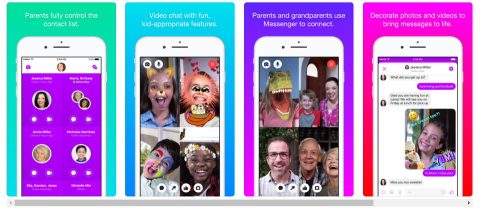 Năm 2017, Facebook đã ra mắt ứng dụng nhắn tin Messenger Kids dành cho trẻ em. Ảnh: Facebook