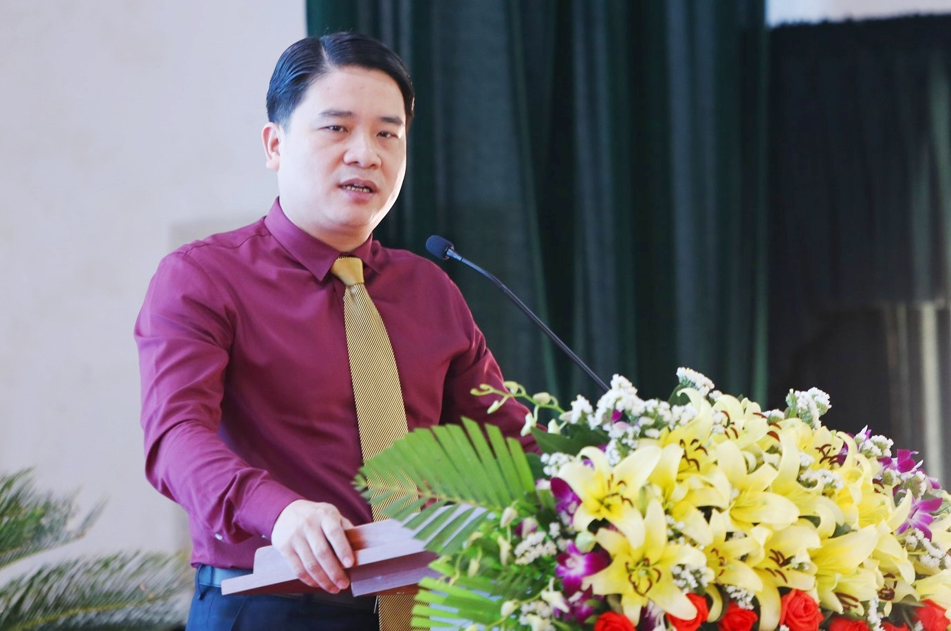 Phó Chủ tịch UBND tỉnh Trần Văn Tân phát biểu bế mạc ngày hội khởi nghiệp sáng tạo Quảng Nam lần thứ II