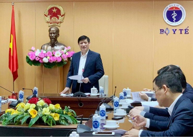 Bộ trưởng Y tế Nguyễn Thanh Long phát biểu tại Hội nghị. - Ảnh: VGP