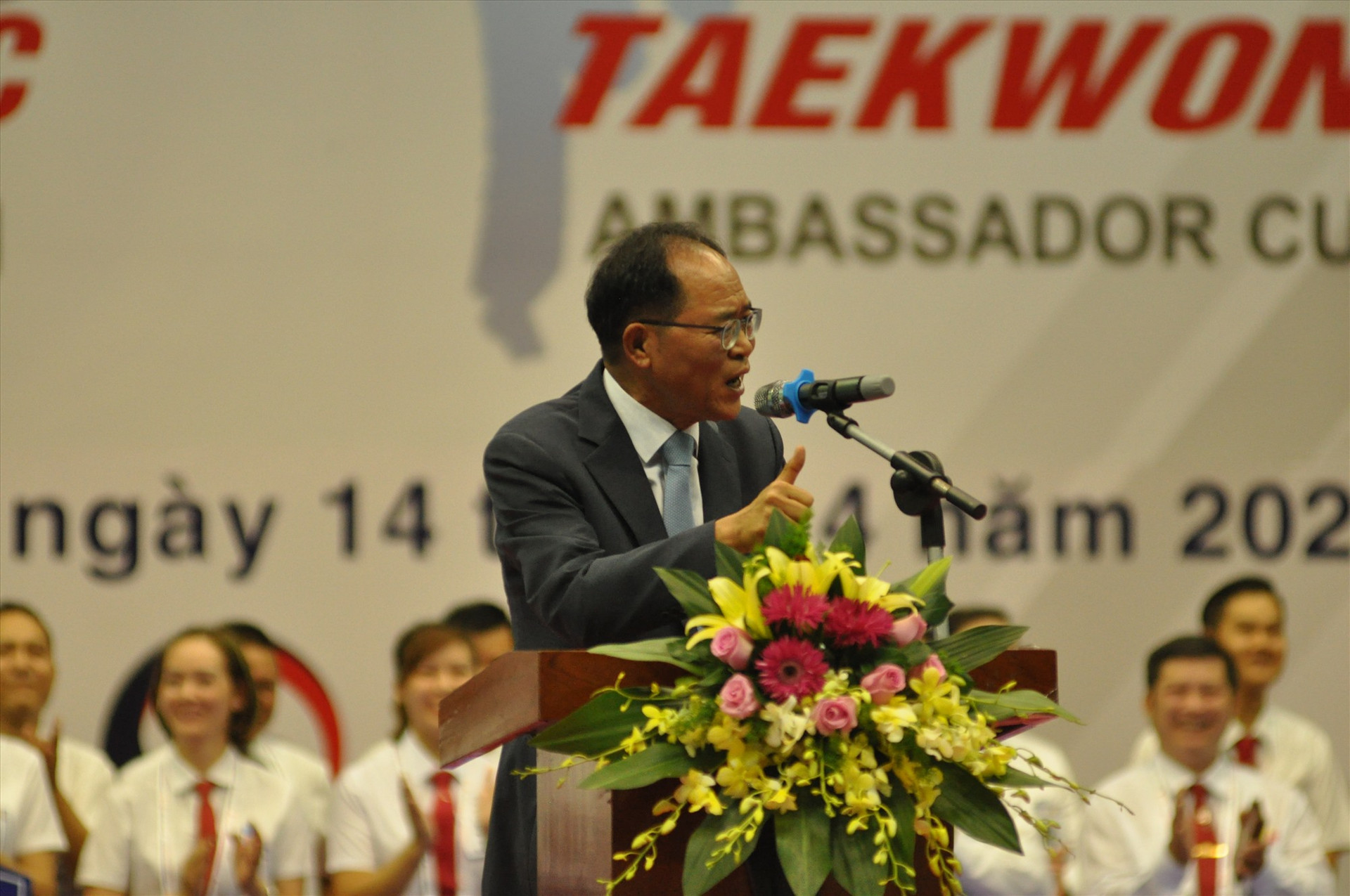 Đại sứ đặc mệnh toàn quyền Đại Hàn Dân quốc tại Việt Nam ông Park Noh wan phát biểu. Ảnh: T.V