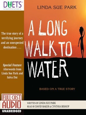 Bìa cuốn sách A Long Walk To Water (Lấy nước đường xa) của Linda Sue Park.