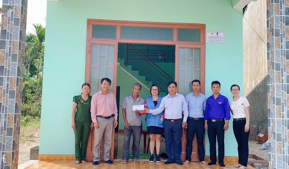 Ngôi nhà mới của ông Lê Văn Chín (thôn Ninh Khánh, xã Phước Ninh, Nông Sơn) vừa hoàn thành. Ảnh: CTV