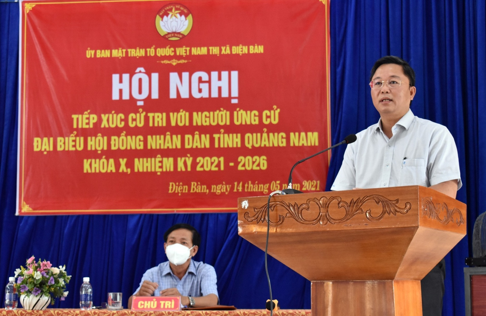 Ông Lê Trí Thanh - Chủ tịch UBND tỉnh tiếp xúc cử tri tại đơn vị bầu cử số 1 Điện Bàn