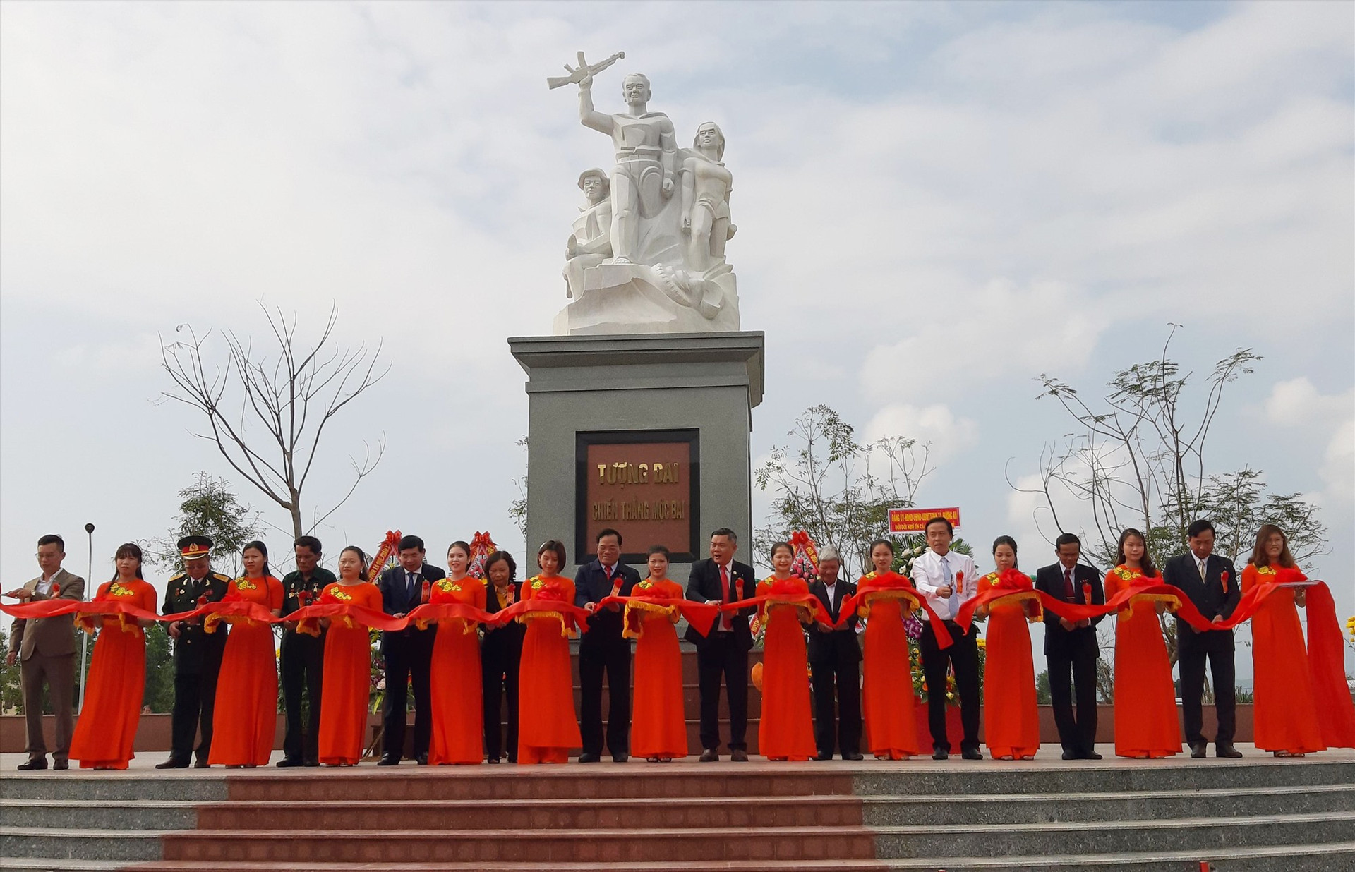 Tượng đài Chiến thắng Mộc Bài - một trong những tác phẩm của Trần Đức được chọn xây dựng vĩnh cửu, khánh thành tháng 4.2020. Ảnh: Tác giả cung cấp