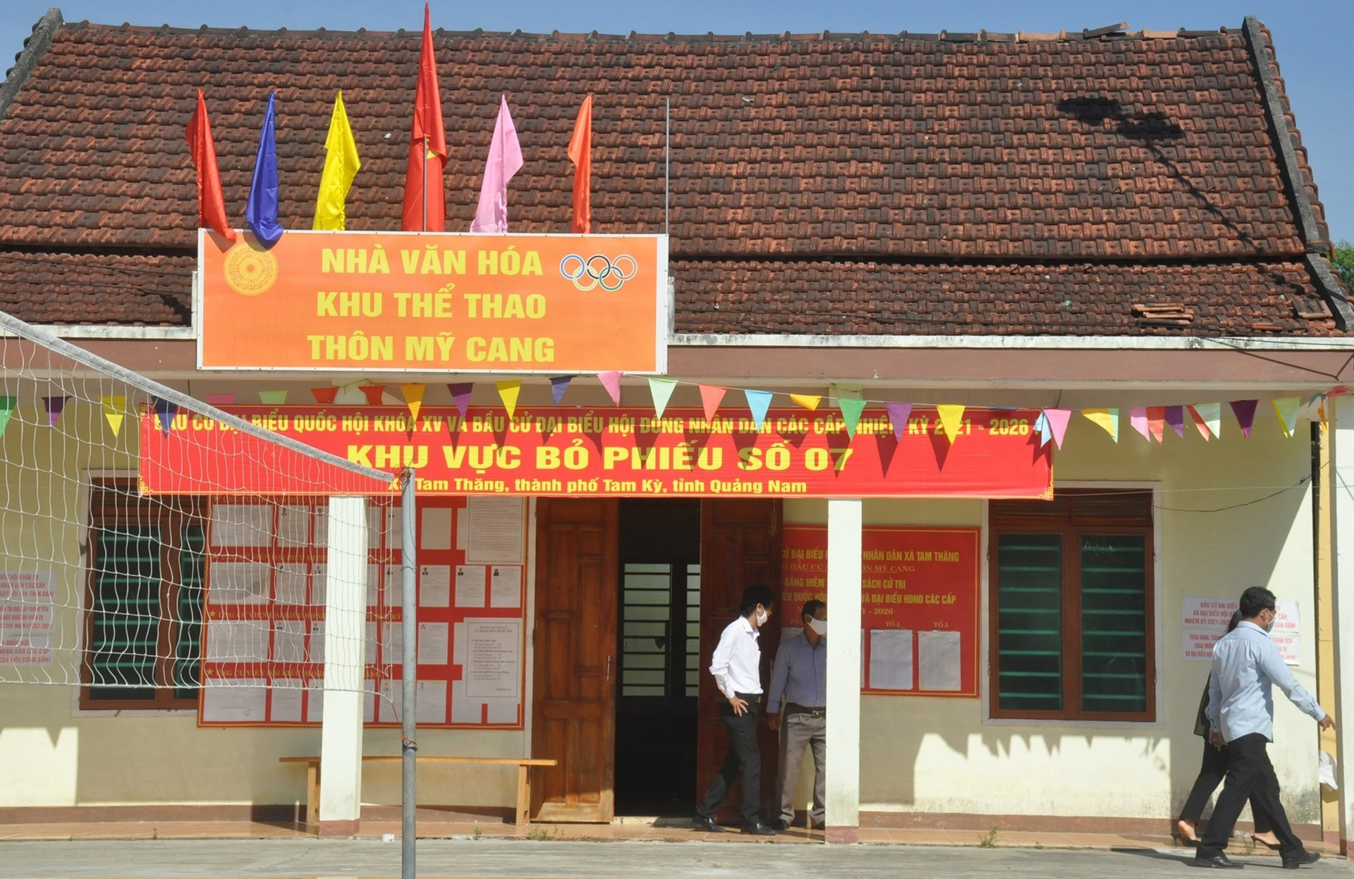 Một khu vực bỏ phiếu của xã Tam Thăng (TP.Tam Kỳ). Ảnh: N.Đ