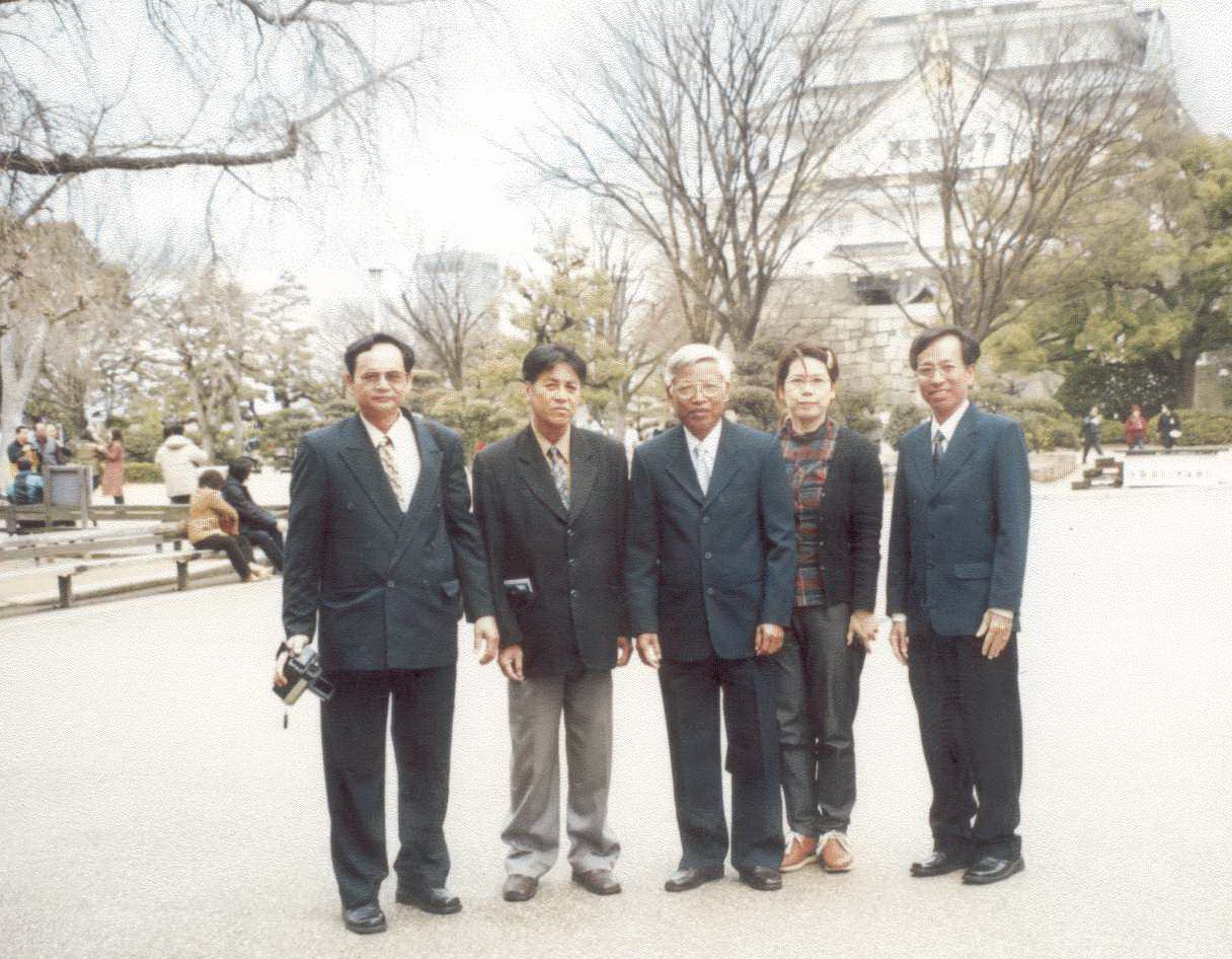 Nguyễn Đức Minh và giới chức Hội An tham dự một hội thảo tại Nhật Bản. Ảnh nhân vật cung cấp