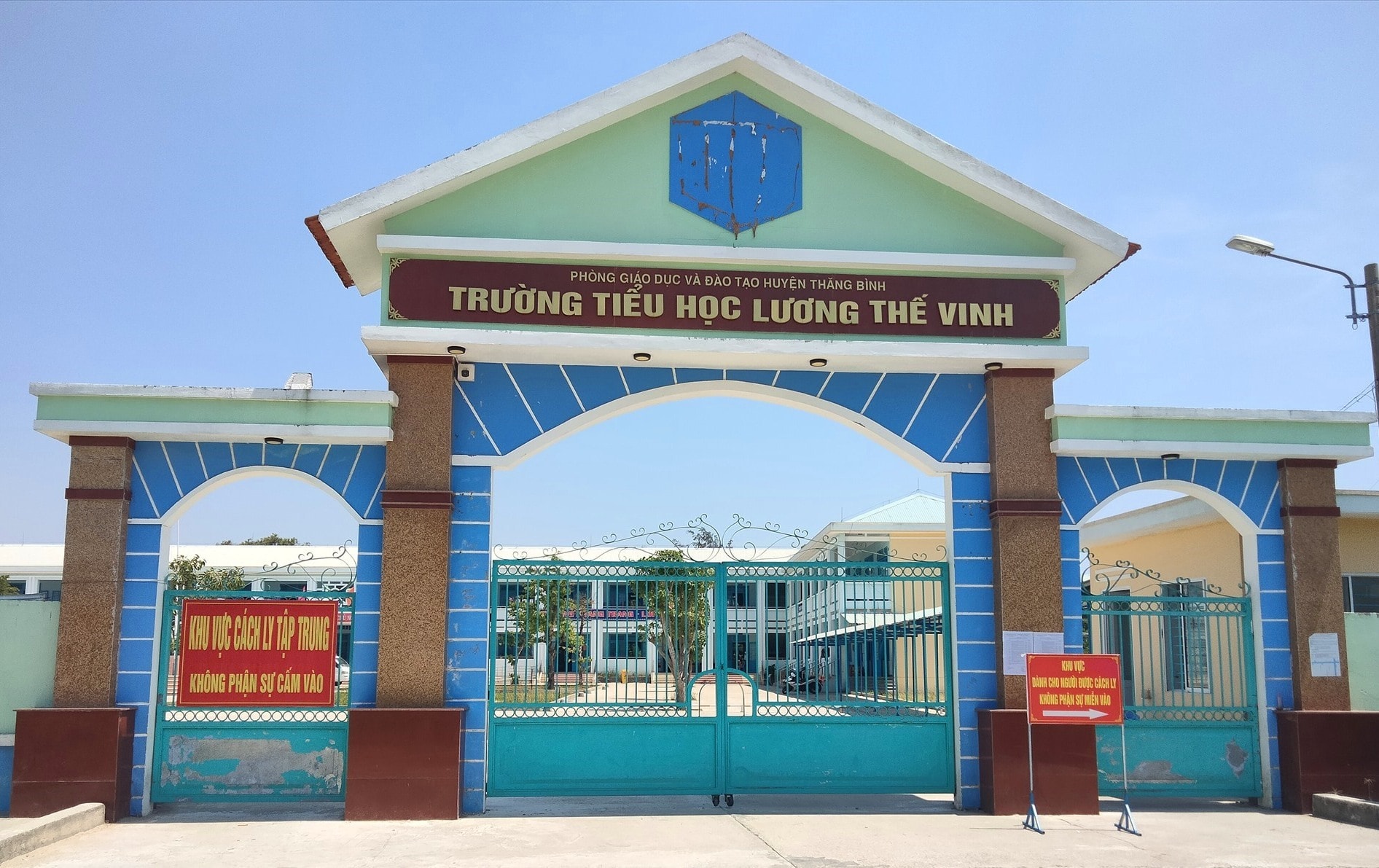 Khu cách ly tại Trường TH Lương Thế Vinh hiện có 17 công dân đang tham gia cách ly tập trung