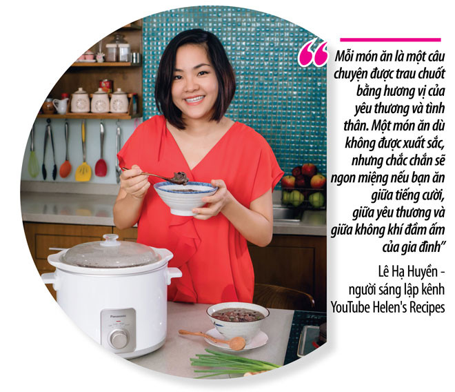 Lê Hạ Huyền miệt mài giới thiệu món ăn Việt đến bạn bè thế giới. (Ảnh facebook nhân vật)