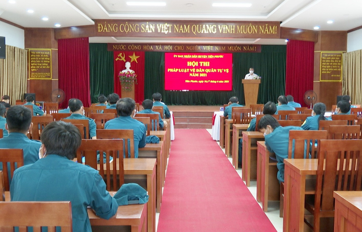 Tiên Phước tổ chức hội thi pháp luật về Dân quân tự vệ năm 2021