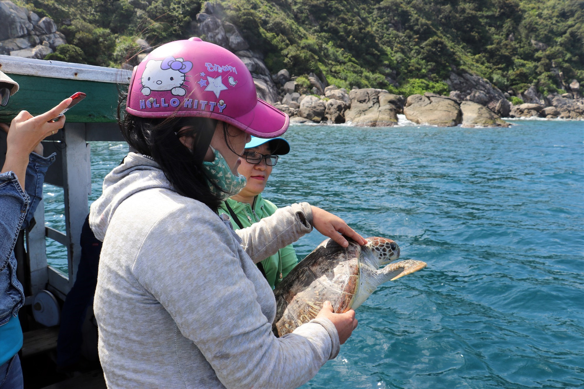 More and more sea turtles are released into the wild by the local people.