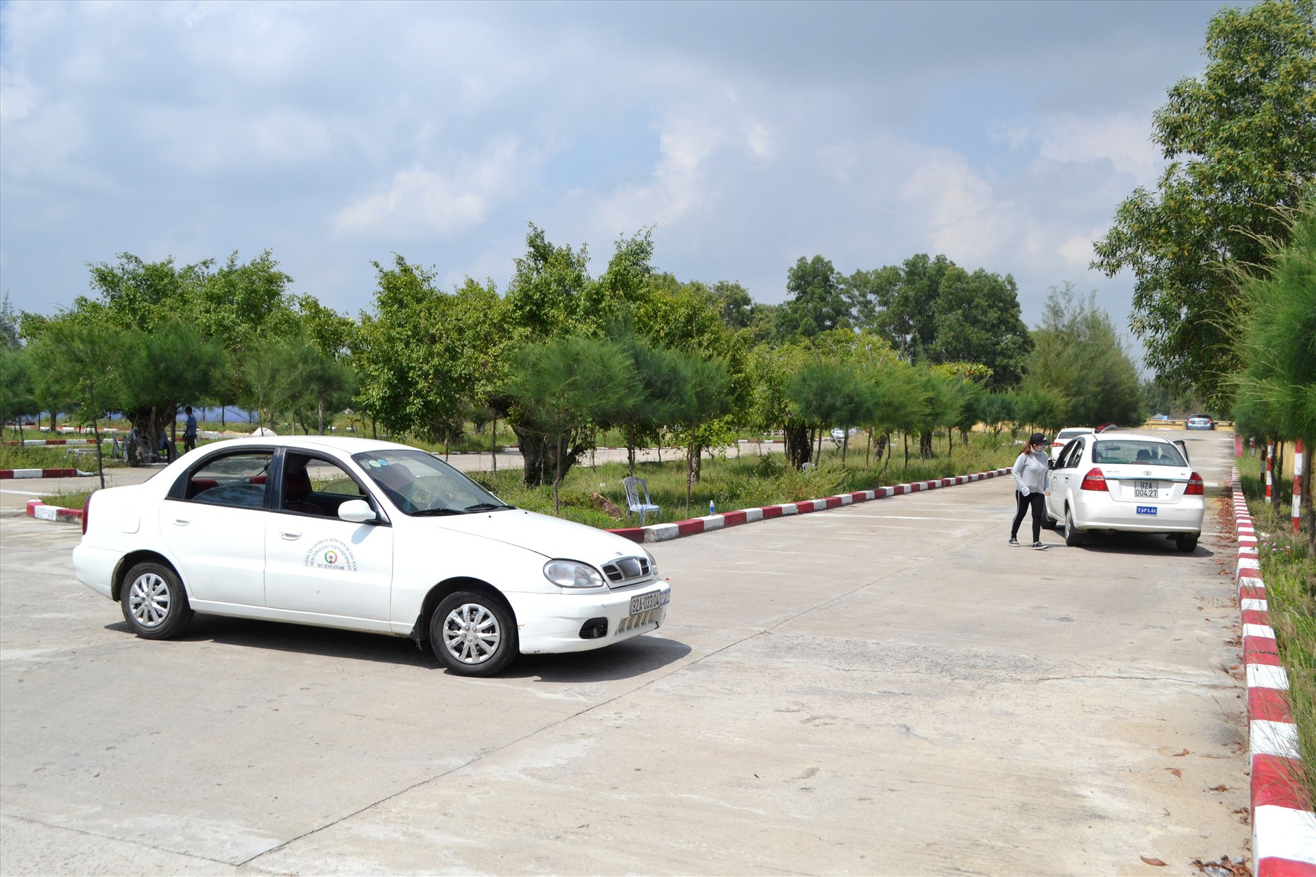 Giờ dạy thực hành lái xe ô tô tại Trung tâm Giáo dục nghề nghiệp Minh Sơn.
