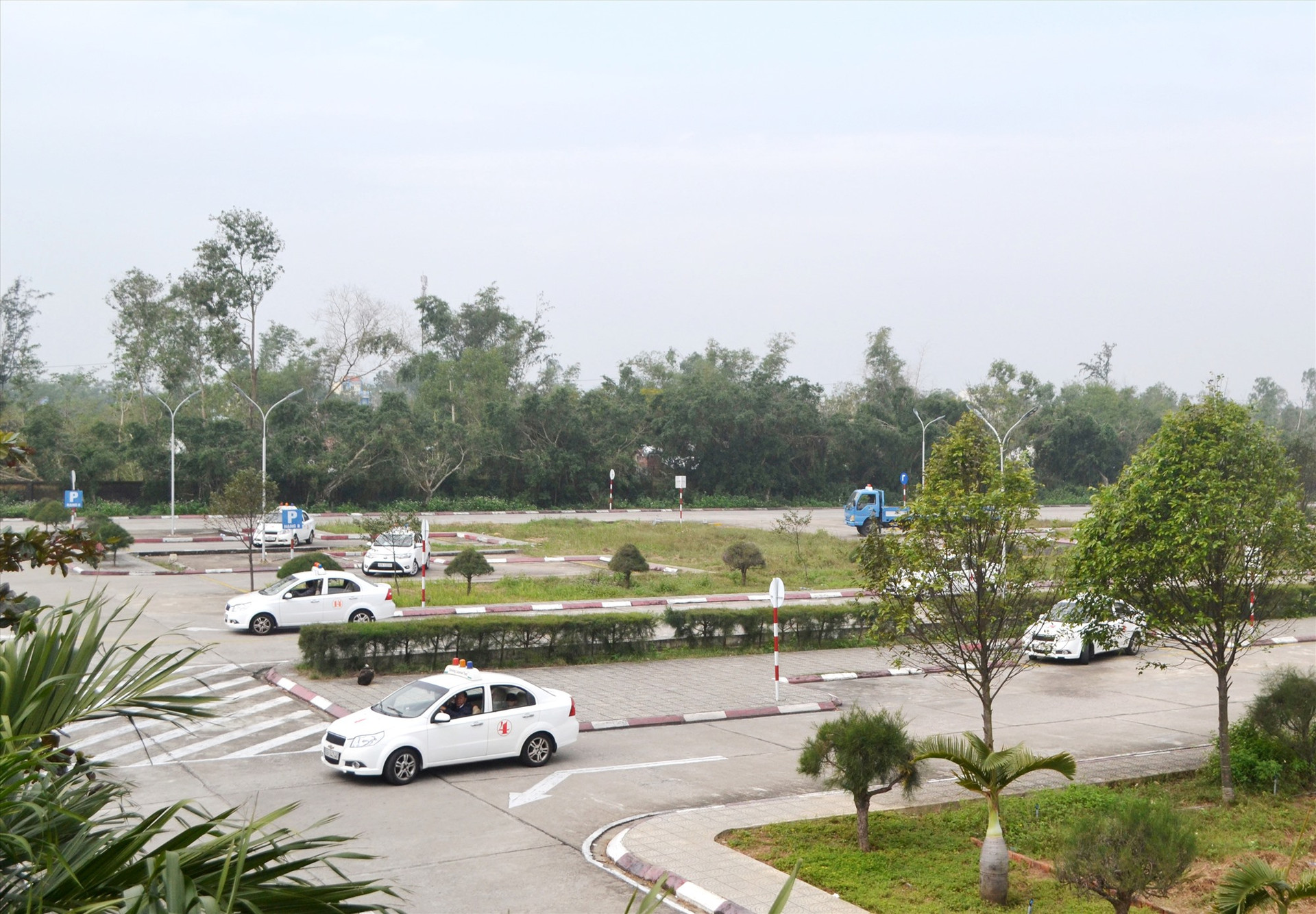 Trung tâm sát hạch lái xe Quảng Nam (đóng tại Thăng Bình) là địa điểm được Sở GTVT chọn tổ chức nhiều khóa sát hạch lái xe. Ảnh: C.T