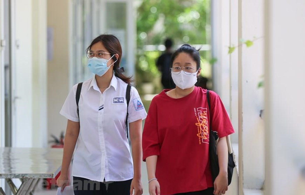 Thí sinh dự thi tốt nghiệp trung học phổ thông tại Hà Nội. (Ảnh: Minh Sơn/Vietnam+)