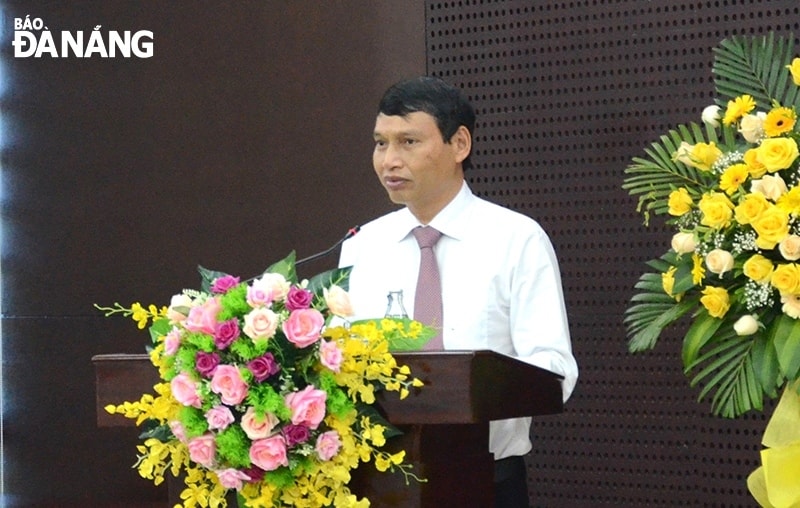 Phó Chủ tịch Thường trực UBND thành phố Hồ Kỳ Minh phát biểu tại buổi tiếp nhận quản lý khu CNTT tập trung. Ảnh: THU HÀ