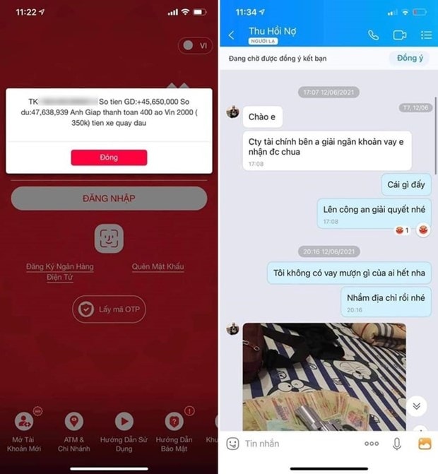 Chị O bất ngờ nhận được hơn 45 triệu đồng chuyển vào tài khoản ngân hàng