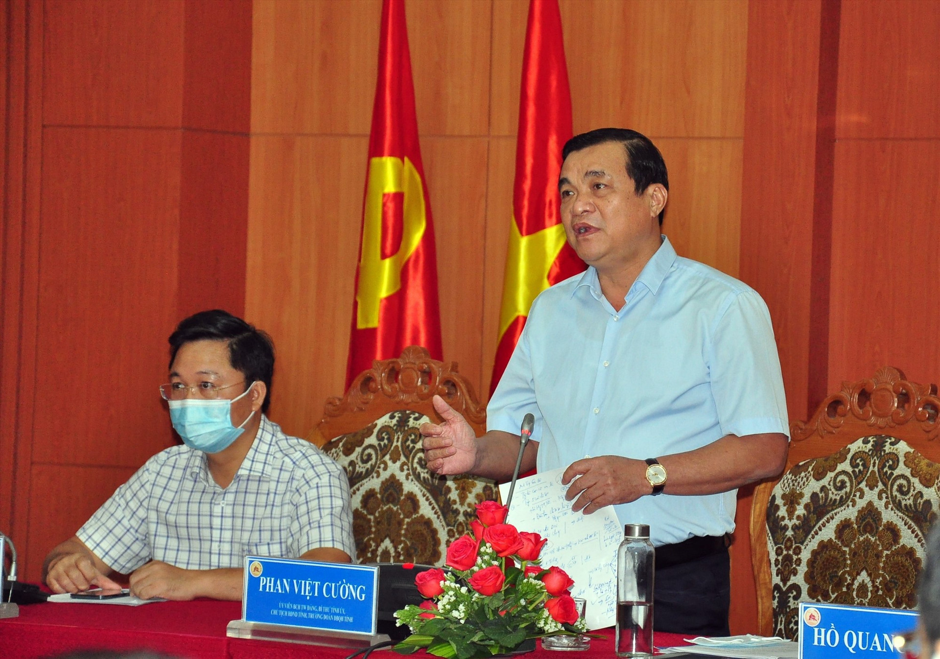 Bí thư Tỉnh ủy, Chủ tịch HĐND tỉnh Phan Việt Cường khẳng định, tỉnh sẽ tạo điều kiện thuận lợi nhất để thu hút và giữ những “chim đại bàng” về công nghệ đậu ở Quảng Nam. Ảnh: VINH ANH