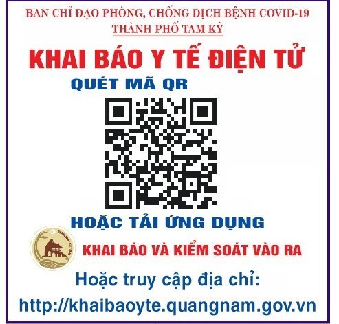 TP.Tam Kỳ yêu cầu thực hiện nghiêm việc quét mã QR, khai báo y tế điện tử.