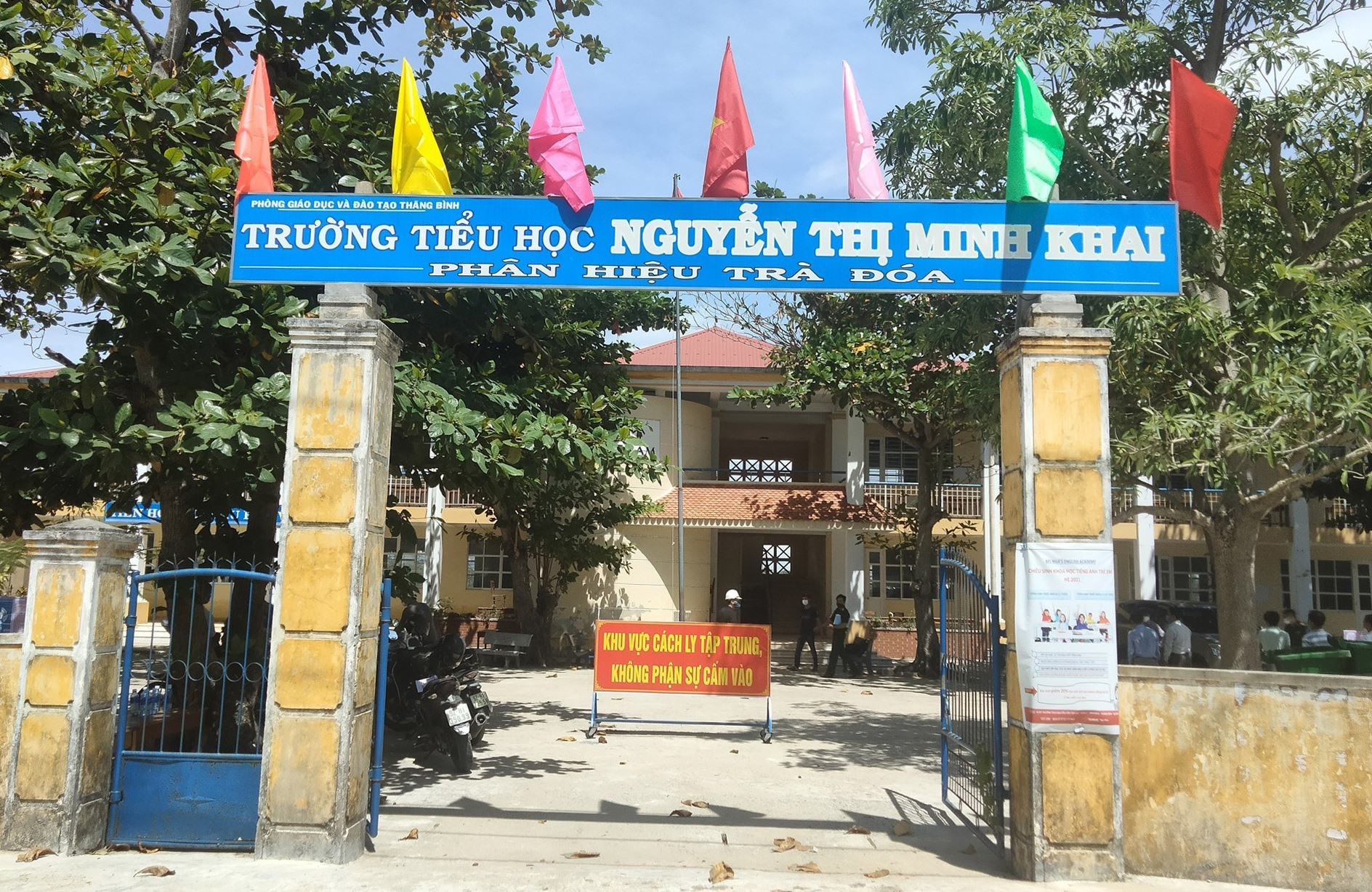 Xã Bình Đào chọn Trường Tiểu học Nguyễn Thị Minh Khai để làm khu cách ly tập trung của xã