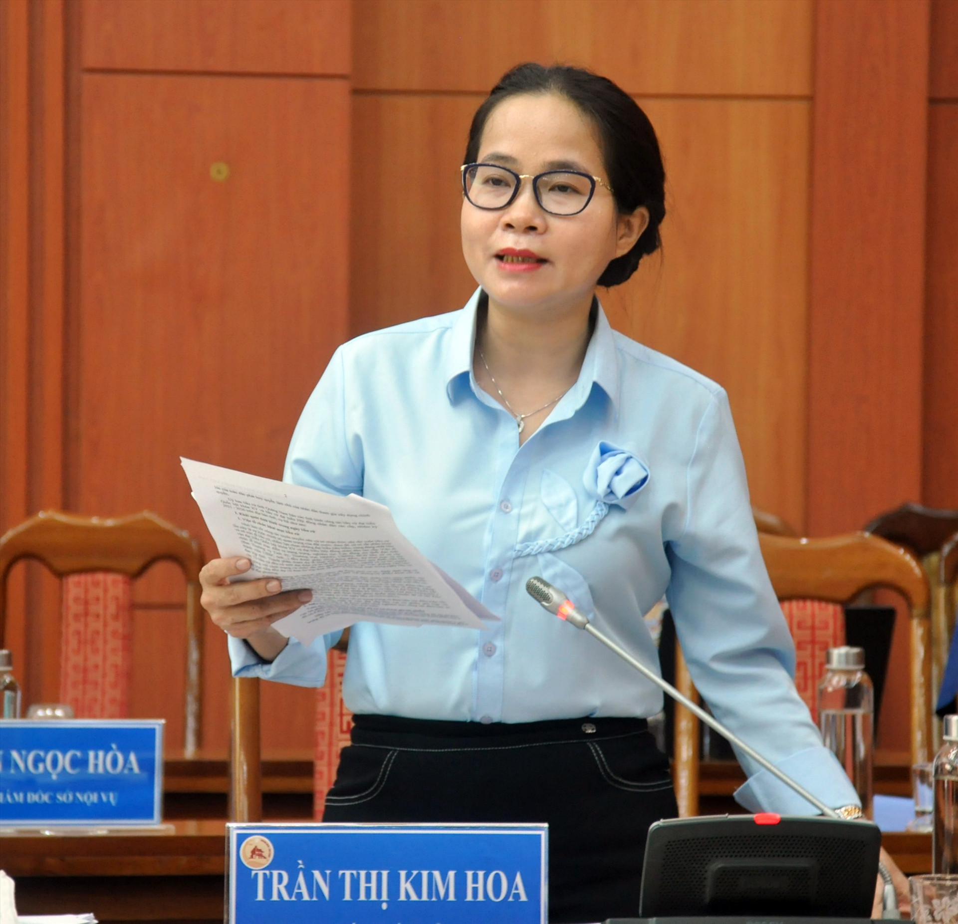 Bà Trần Thị Kim Hoa - Giám đốc Sở Nội vụ. Ảnh: N.Đ