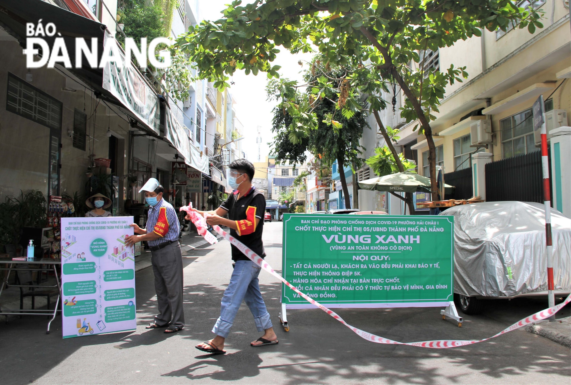 Việc thiết lập các vùng xanh được các khu dân cư khẩn trương thực hiện. Ảnh: L.P