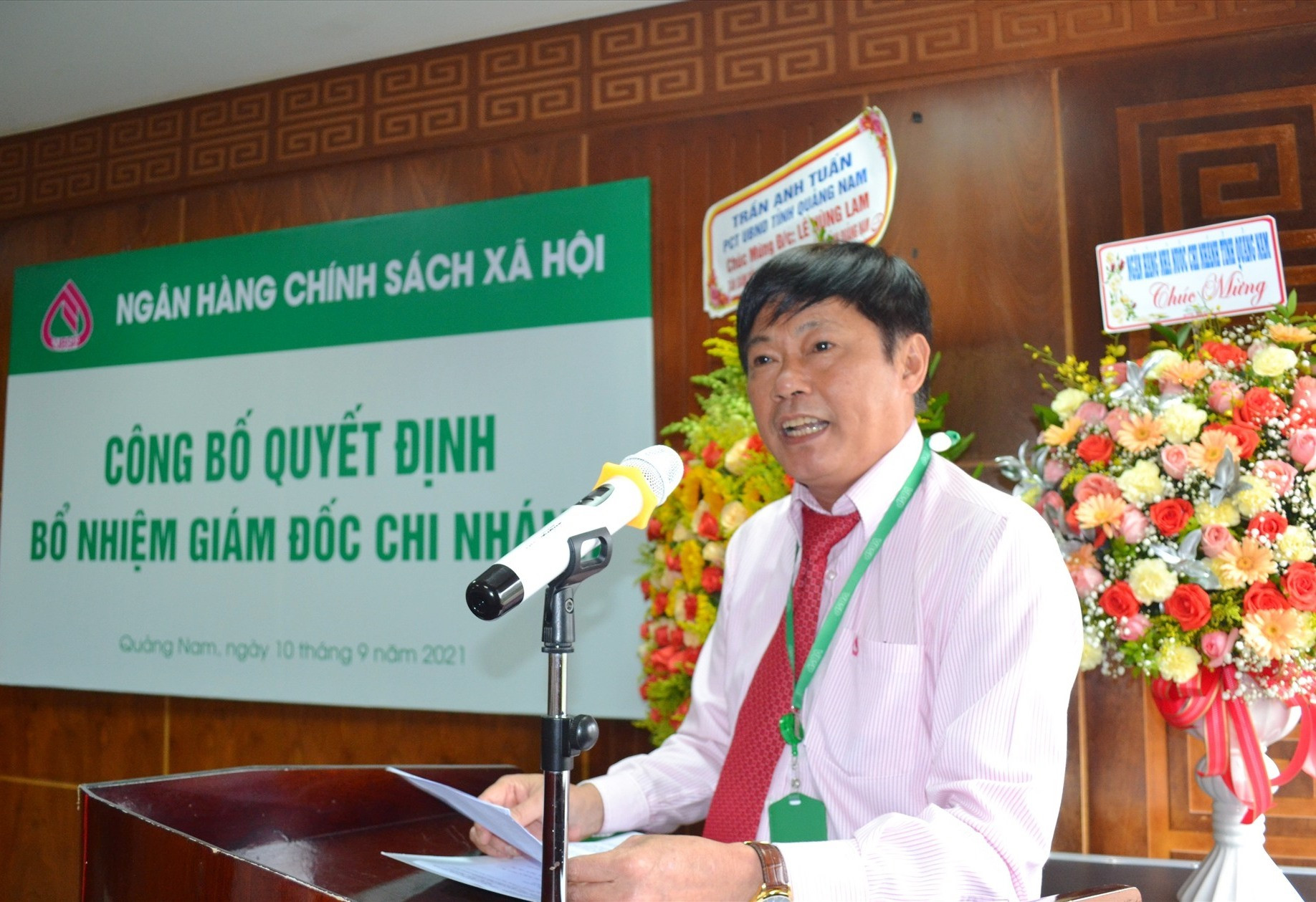 Ông Lê Hùng Lam - Giám đốc Ngân hàng CSXH chi nhánh Quảng Nam cam kết sẽ cùng toàn thể cán bộ, viên chức, người lao động thực hiện xuất sắc các nhiệm vụ được giao.