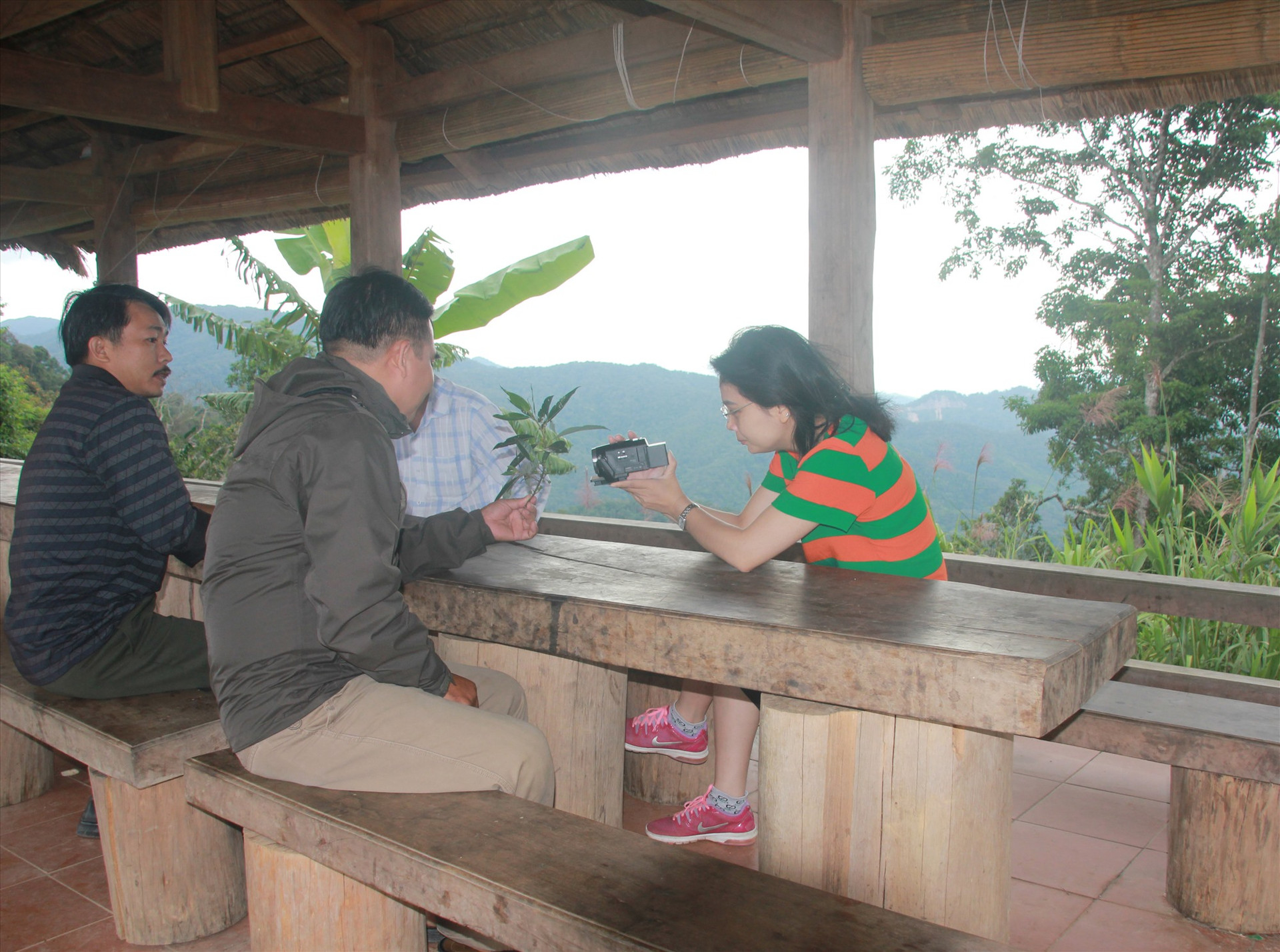 Do có nhiều tiềm năng, miền núi Quảng Nam đang phát triển các mô hình du lịch cộng đồng đặc trưng của địa phương. TRONG ẢNH: Điểm dừng chân Đỉnh Quế (Tây Giang). Ảnh: H.QUANG