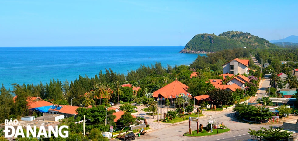Khu du lịch nghỉ dưỡng ở ven biển.